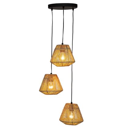 Atmosphera - Lampadario a sospensione con filo JILY 3xE27/40W/230V iuta