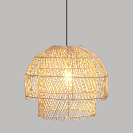 Atmosphera - Lampadario a sospensione con filo KERY 1xE27/40W/230V rattan
