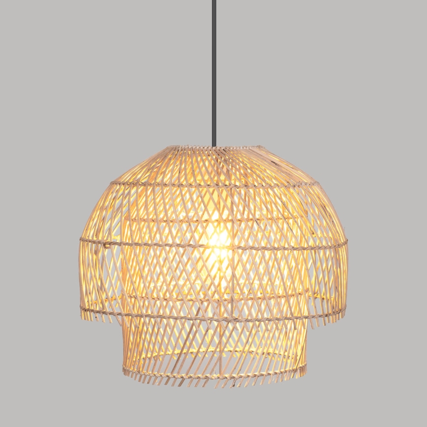 Atmosphera - Lampadario a sospensione con filo KERY 1xE27/40W/230V rattan