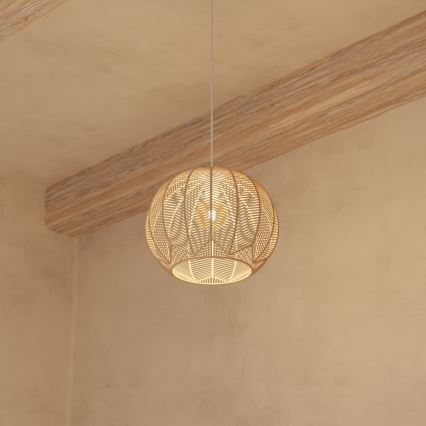 Atmosphera - Lampadario a sospensione con filo KITA 1xE27/40W/230V rattan