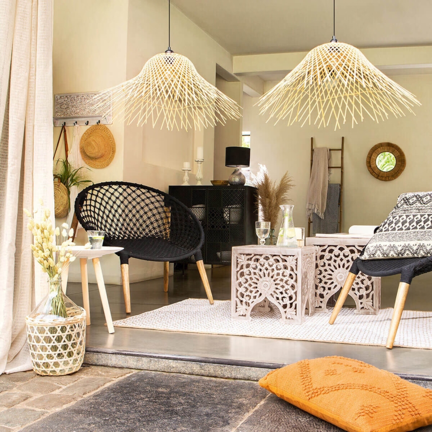 Atmosphera - Lampadario a sospensione con filo MOXA 1xE27/60W/230V bambù