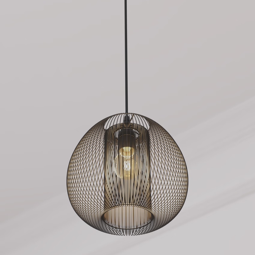Atmosphera - Lampadario a sospensione con filo NODA 1xE27/40W/230V nero