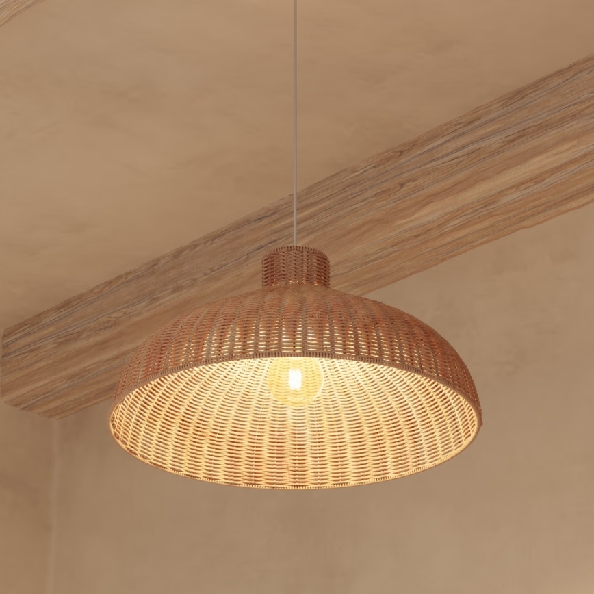 Atmosphera - Lampadario a sospensione con filo ORI 1xE27/40W/230V rattan