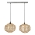 Atmosphera - Lampadario a sospensione con filo RANA 2xE27/40W/230V rattan