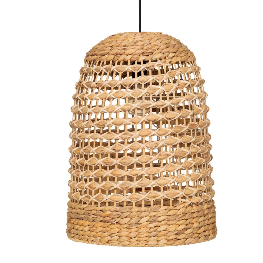 Atmosphera - Lampadario a sospensione con filo SAND 1xE27/40W/230V rattan/giacinto d'acqua