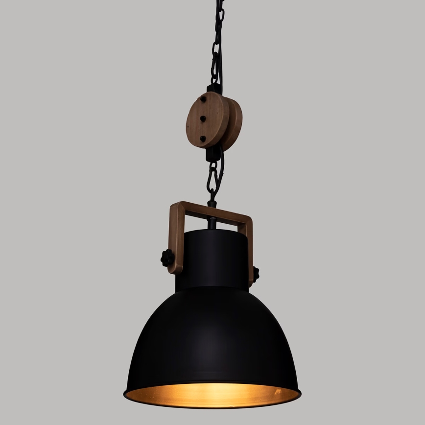 Atmosphera - Lampadario a sospensione con filo SILAS 1xE27/40W/230V pino