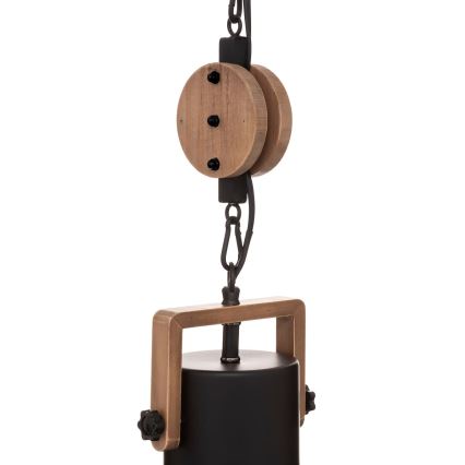 Atmosphera - Lampadario a sospensione con filo SILAS 1xE27/40W/230V pino