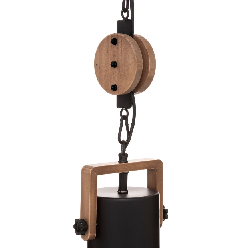 Atmosphera - Lampadario a sospensione con filo SILAS 1xE27/40W/230V pino