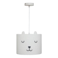 Atmosphera - Lampadario a sospensione per bambini con cavo TOXEY 1xE27/25W/230V orsetto