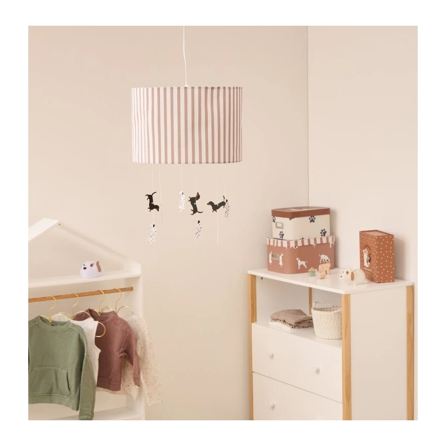 Atmosphera - Lampadario a sospensione per bambini SCOTT su cavo 1xE27/40W/230V a tema cani