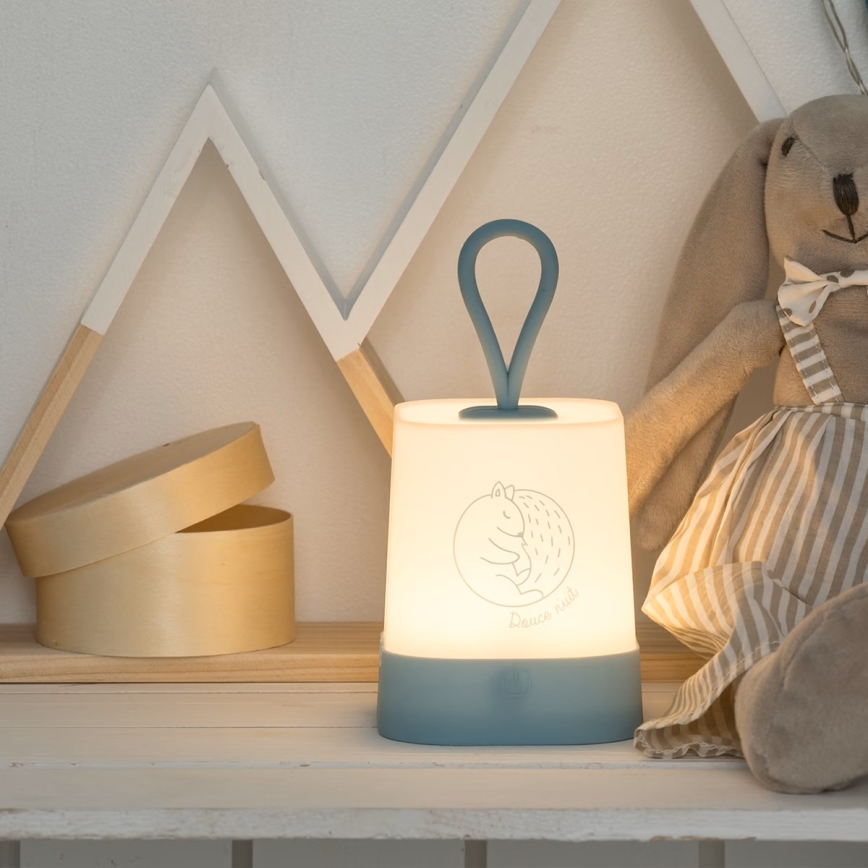 Atmosphera - Luce notturna LED ricaricabile a sfioramento per bambini RABBIT LED/3,7V 1200 mAh blu