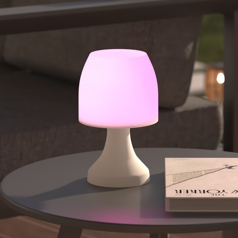 Atmosphera - LED RGB Lampada da tavolo da esterno DOKK LED/3xAAA 19,5 cm IP44