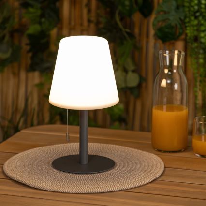 Atmosphera - LED RGBW Ricaricabile per esterni lampada da tavolo ZACK LED/3,7V 1200 mAh IP44 nero