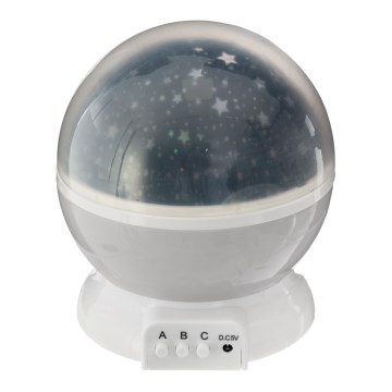 Atmosphera - Proiettore LED per bambini 3xAA grigio