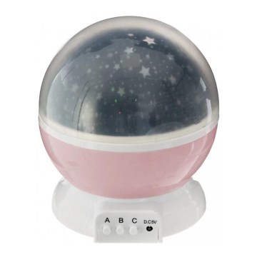 Atmosphera - Proiettore LED per bambini 3xAA rosa
