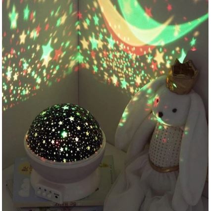 Atmosphera - Proiettore LED per bambini 3xAA rosa