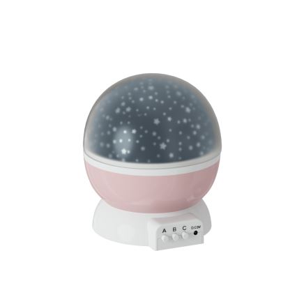 Atmosphera - Proiettore LED per bambini 3xAA rosa