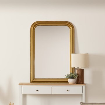 Atmosphera - Specchio da parete ADELE 104x74 cm pino/oro