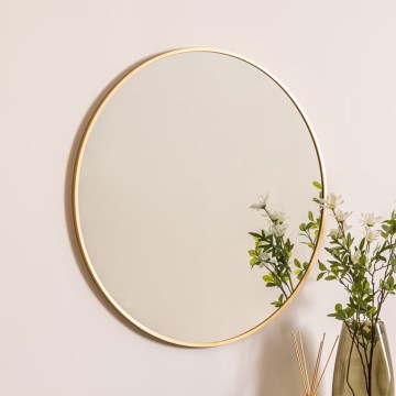Atmosphera - Specchio da parete ALICE diametro 70 cm oro
