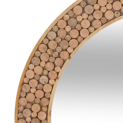 Atmosphera - Specchio da parete ANOKI diametro 99 cm eucalipto