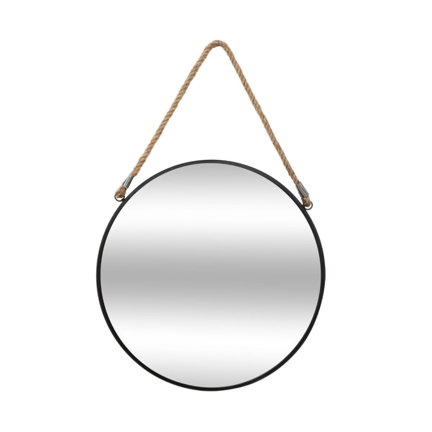 Atmosphera - Specchio da parete EDEN diametro 38 cm nero