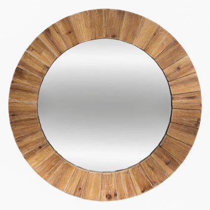 Atmosphera - Specchio da parete PAMELA diametro 83 cm abete