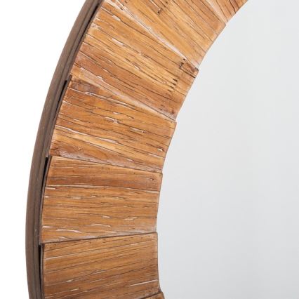 Atmosphera - Specchio da parete PAMELA diametro 83 cm abete