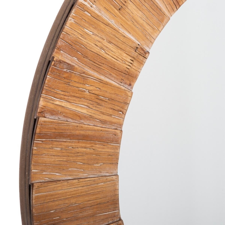 Atmosphera - Specchio da parete PAMELA diametro 83 cm abete