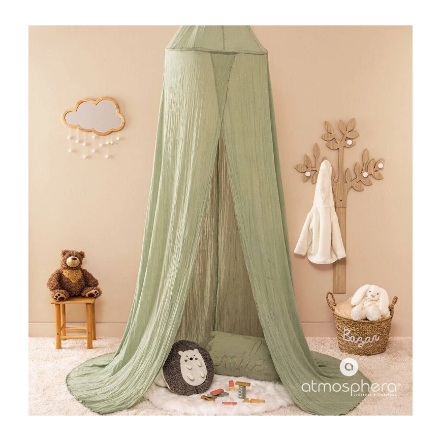 Atmosphera - Specchio da parete per bambini CLOUD 40x36 cm in legno di caucciù