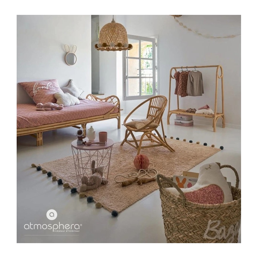 Atmosphera - Specchio da parete per bambini RABBIT 37x24 cm in bambù