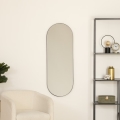 Atmosphera - Specchio da parete SELENA 112x40 cm nero