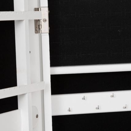 Atmosphera - Specchio da terra con portagioie KRISTIN 146,8x37 cm bianco