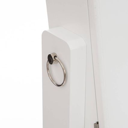 Atmosphera - Specchio da terra con portagioie KRISTIN 146,8x37 cm bianco