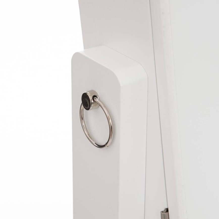 Atmosphera - Specchio da terra con portagioie KRISTIN 146,8x37 cm bianco