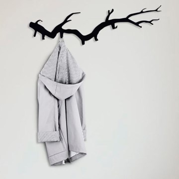 Attaccapanni da parete 87x22 cm a forma di ramo