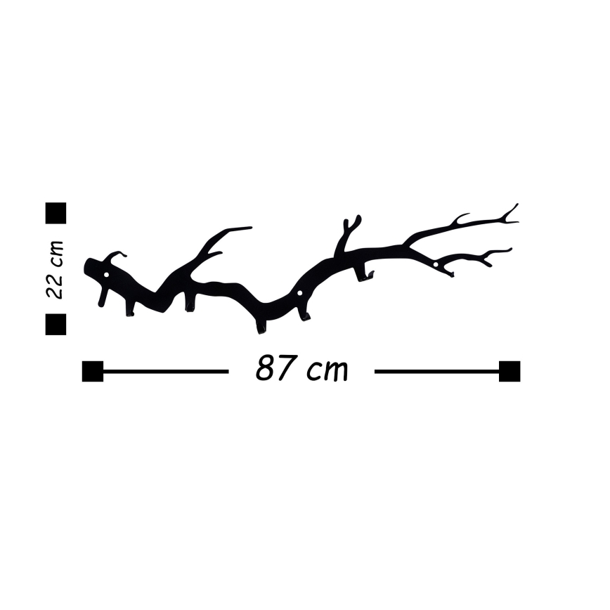 Attaccapanni da parete 87x22 cm a forma di ramo