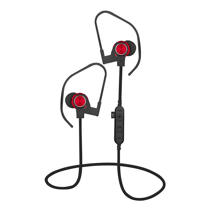 Auricolari Bluetooth con microfono e lettore MicroSD 80 mAh nero/rosso