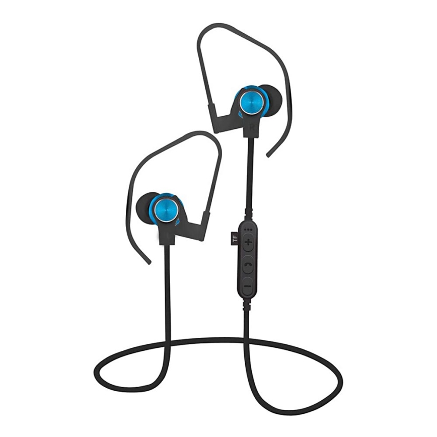 Auricolari Bluetooth con microfono e lettore MicroSD nero/blu | Luciamo
