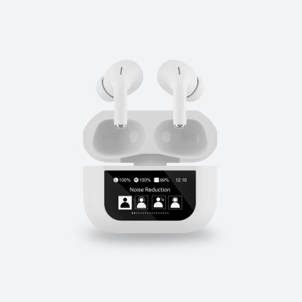 Auricolari wireless con display LCD bianco