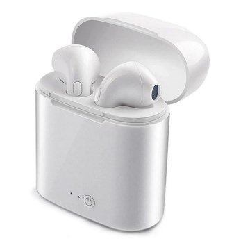 Auricolari wireless con microfono IPX2 bianchi