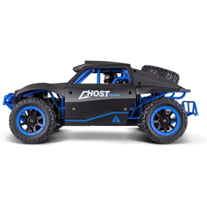 Auto da rally telecomandata nera/blu