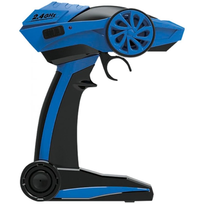 Auto da rally telecomandata nera/blu