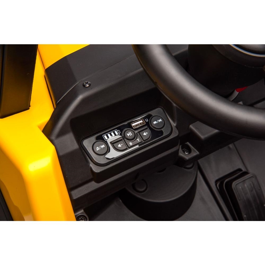 Auto elettrica CAT 60W/7500 mAh giallo/nero + telecomando