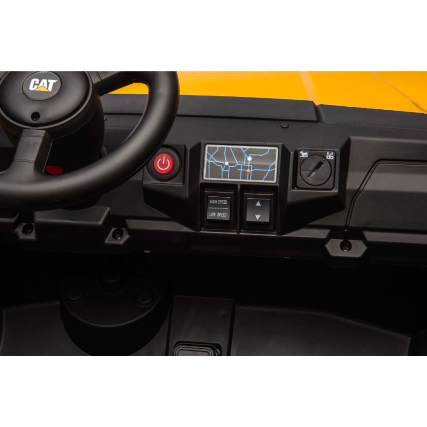 Auto elettrica CAT 60W/7500 mAh giallo/nero + telecomando