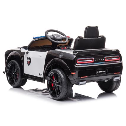 Macchinina elettrica Dodge Challenger Polizia 50W/4500 mAh nero/bianco