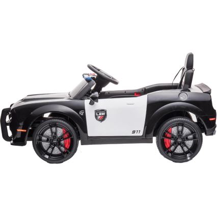 Macchinina elettrica Dodge Challenger Polizia 50W/4500 mAh nero/bianco