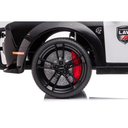 Macchinina elettrica Dodge Challenger Polizia 50W/4500 mAh nero/bianco