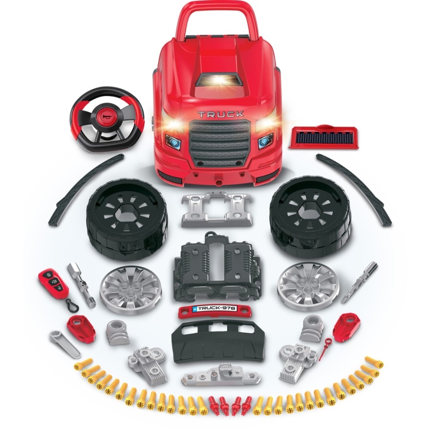 Autofficina per bambini 3xAAA + 1xCR2025 rosso