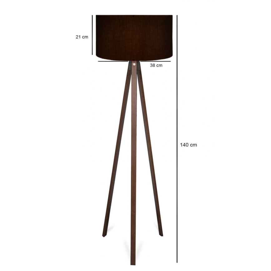 AYD Lampada da terra 1xE27/40W/230V Nera/Marrone