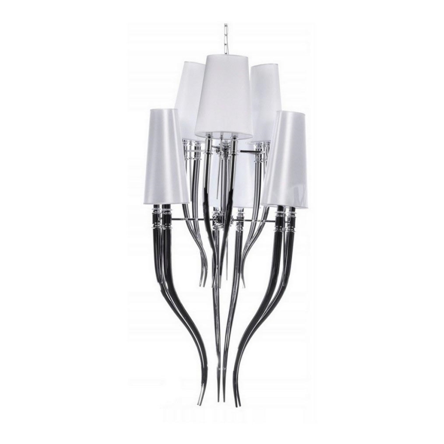 Azzardo AZ0173 - Lampadario su catena DIABLO 12xE14/11W/230V bianco